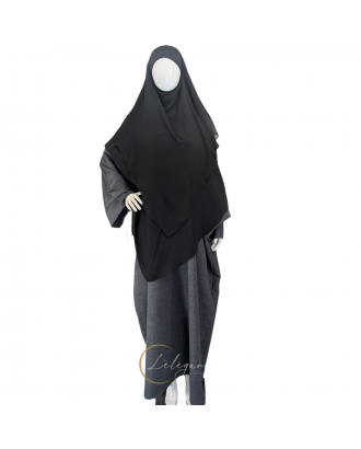 Khimar 3 Voiles Mousseline - Fabrication française - Élégance & Fluidité