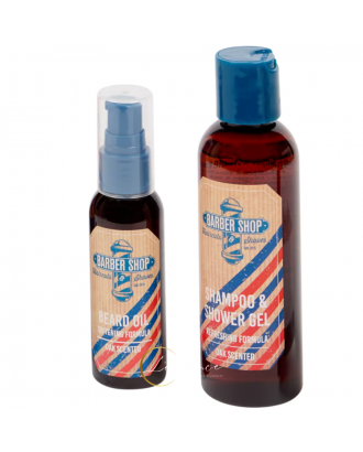 Coffret Cadeau Barbershop 5 Pièces Chêne Boisé | Soin Barbe, Cheveux, Peau