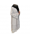 Abaya-kimono 3 volant gris claire - firdawous