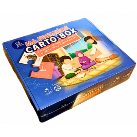 MA PREMIERE CARTO BOX - Puzzle - 2 jeux en 1 : Appendre l'alphabet Arabe et Français en s'amusant - MUSLIMKID
